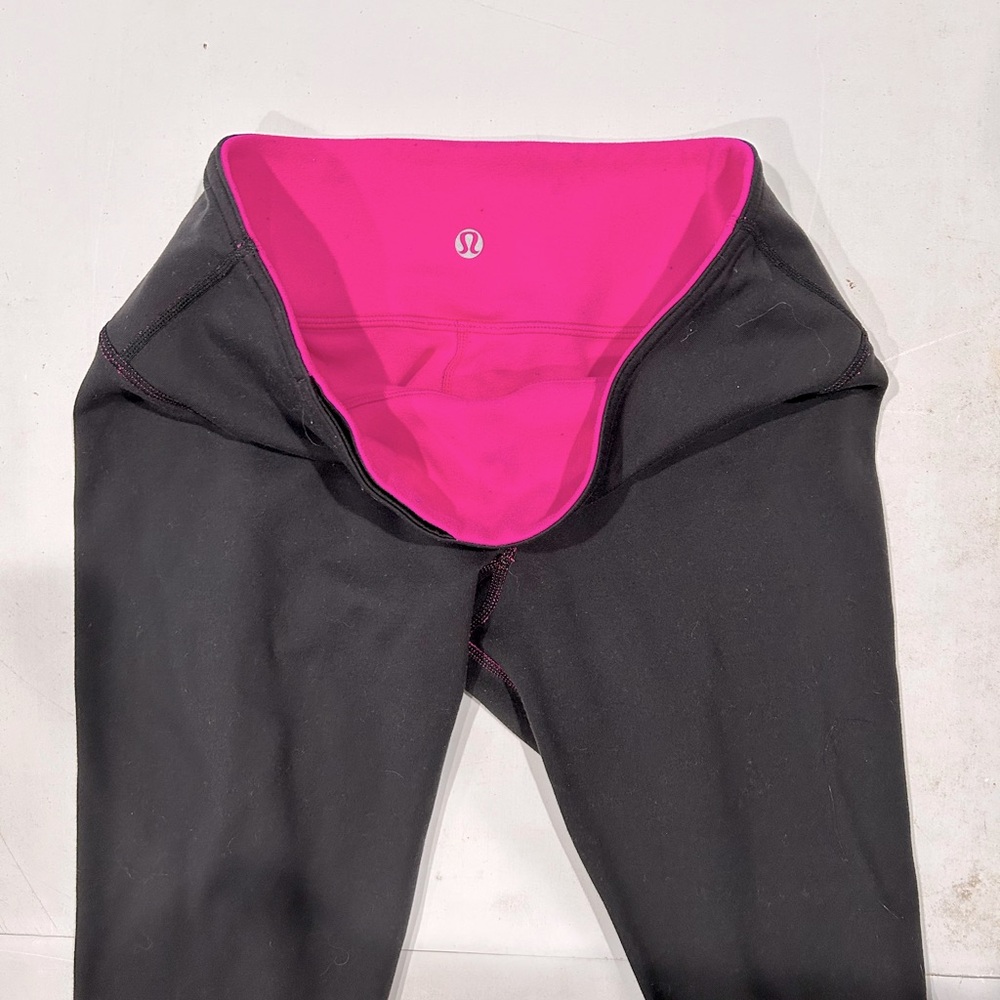 Lululemon women’s size 2 leggings - lightly warn, comfortable, reversible